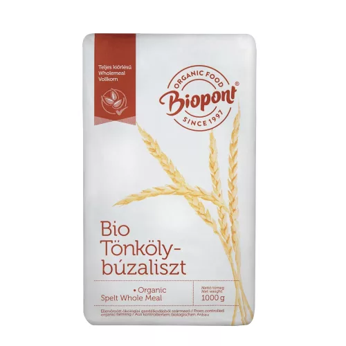 Biopont Bio tönkölybúza liszt - teljesőrlésű (TBL-200) - 1 kg - Sérült