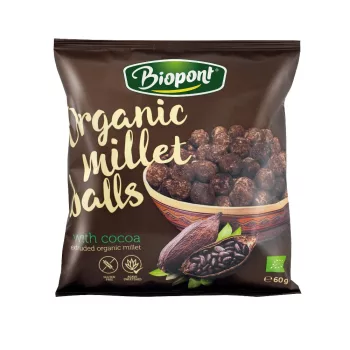   Biopont Extrudált kölesgolyó, kakaós, BIO - 60 g - Sérült