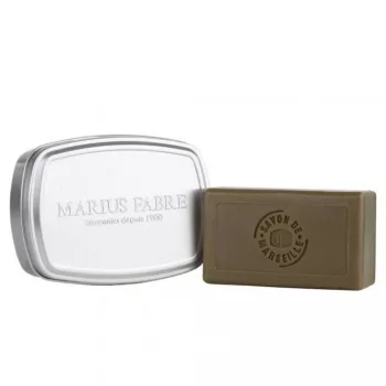   Marius Fabre Marseille szappan fém szappantartó dobozban - 100 g