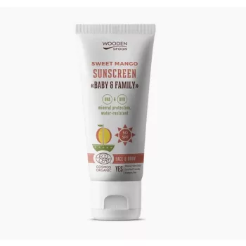   Wooden Spoon Bio naptej és testápoló mangóval SPF50 - 100 ml