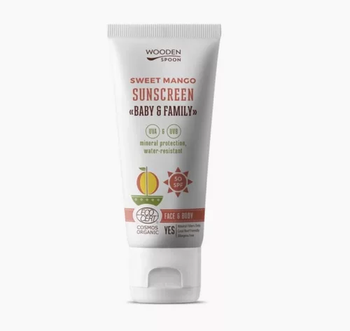 Wooden Spoon Bio naptej és testápoló mangóval SPF50 - 100 ml