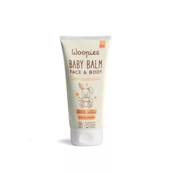   Wooden Spoon Woopies Bio baba balzsam arcra és testre - kókusz, körömvirág - 100 ml