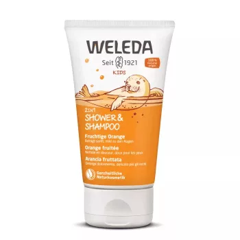   Weleda Gyümölcsös narancs gyermek 2in1 tusfürdő és sampon - 150 ml