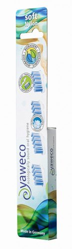Yaweco brush heads for replacable head tooth brush - plastic bristle - soft