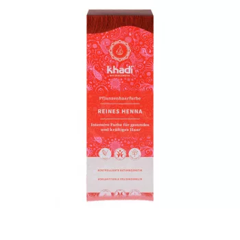   Khadi növényi hajfestő por - Élénkvörös, 100% Henna-tartalommal - 100 g