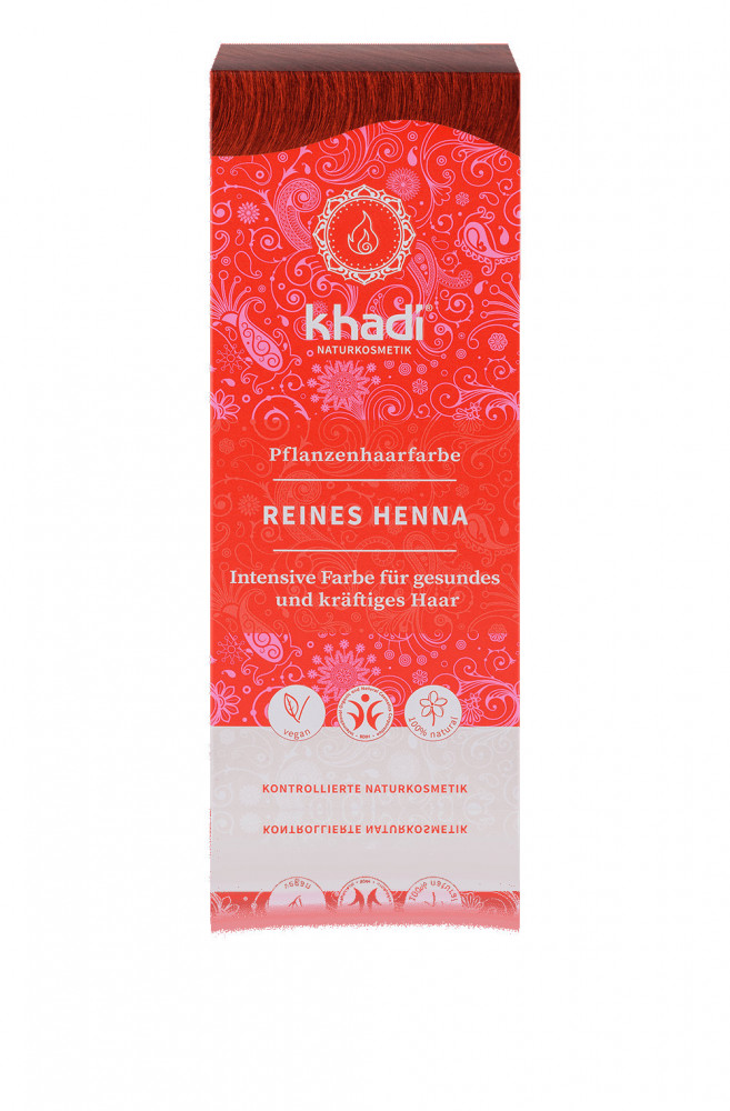 Khadi Herbal Hair Colour Powder - Red (pure henna) - Ecoizm.