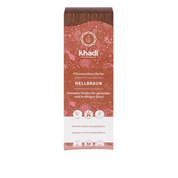 Khadi növényi hajfesték por - Világosbarna - 100 g