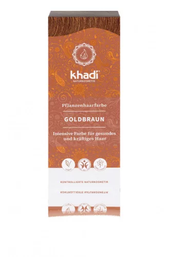 Khadi növényi hajfesték por  - Aranybarna - 100 g