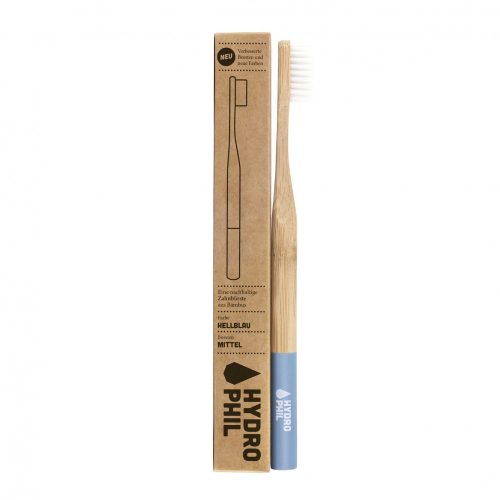 Hydrophil Bamboo Toothbrush for Adults - Medium Bristles - light blue