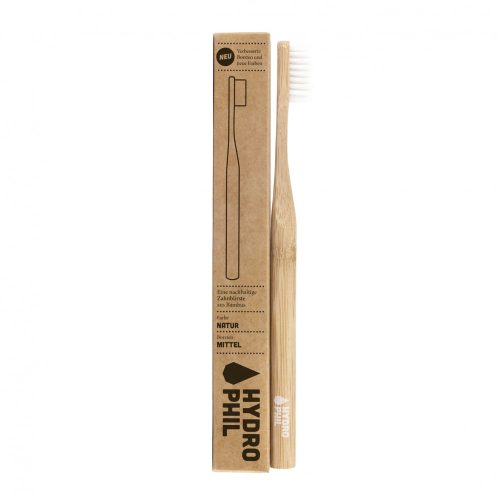 Hydrophil Bamboo Toothbrush for Adults - Medium Bristles - plain