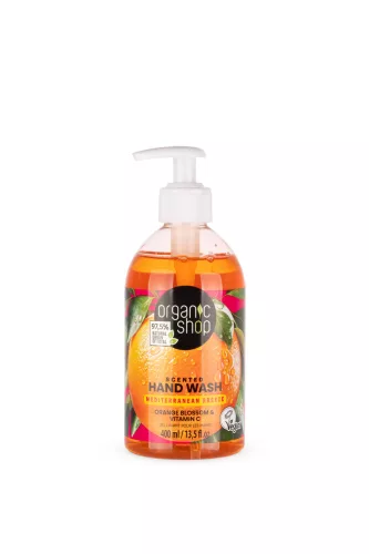 Organic Shop “Mediterrán szellő” Illatos folyékony szappan narancsvirággal és C-vitaminnal - 400 ml (kifutó)