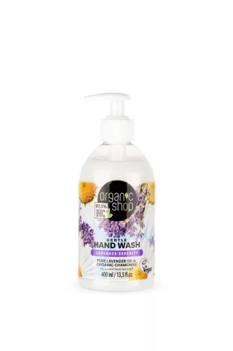  Organic Shop “Levendula harmónia” Gyengéd folyékony szappan levendulaolajjal és bio kamillával - 400 ml  (kifutó)
