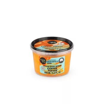   Organic Shop  “Kávékaramell” Ébresztő testradír zöld kávéval és cukorral - 250ml