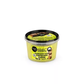   Organic Shop “Pisztáciakaramell” Kisimító testradír pisztáciával és kakaóvajjal - 250ml