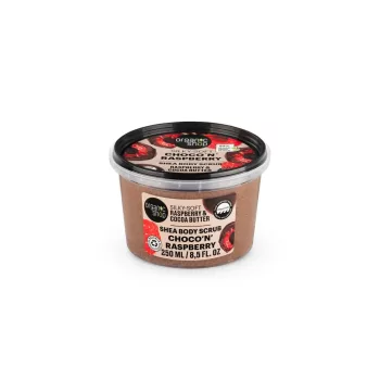   Organic Shop  “Csokis málna” Puhító testradír málnával és kakaóvajjal - 250ml