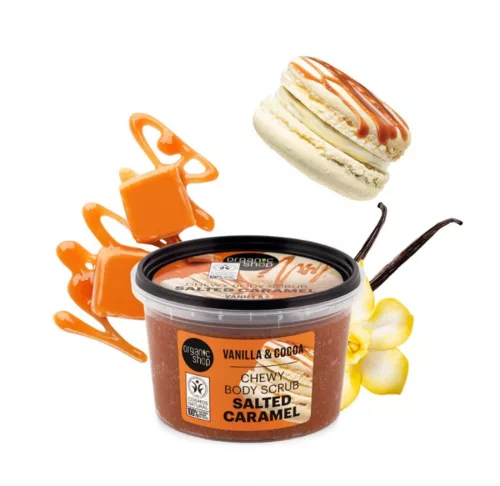 Organic Shop Salted Caramel testradír vaníliával és kakaóval - 250 ml (kifutó)