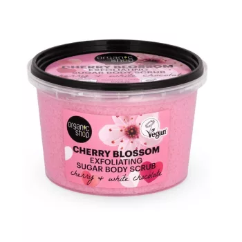   Organic Shop Hámlasztó testradír cseresznyével és fehér csokoládéval - 250 ml (kifutó)