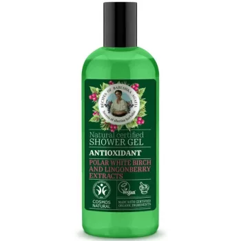   Babushka Agafia Antioxidáns tusfürdő gél sarki fehérnyír- és vörösáfonya-kivonattal - 260 ml