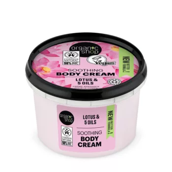   Organic Shop Nyugtató testápoló krém lótusszal és 5 olajjal - 250 ml