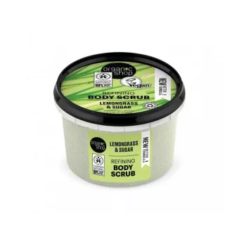   Organic Shop Finomító testradír citromfűvel és cukorral - 250 ml (kifutó)