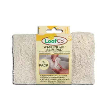 LoofCo Luffa mosogatószivacs, vékony - 4 db