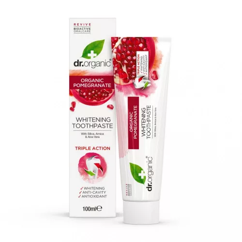 Dr. Organic Fogkrém bio gránátalmával, fluoriddal