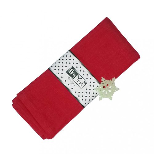 BlessYou Cloth Napkin - Red (linen)