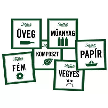 Matrica szelektív hulladékgyűjtőkre - komposzt (Kifutó)