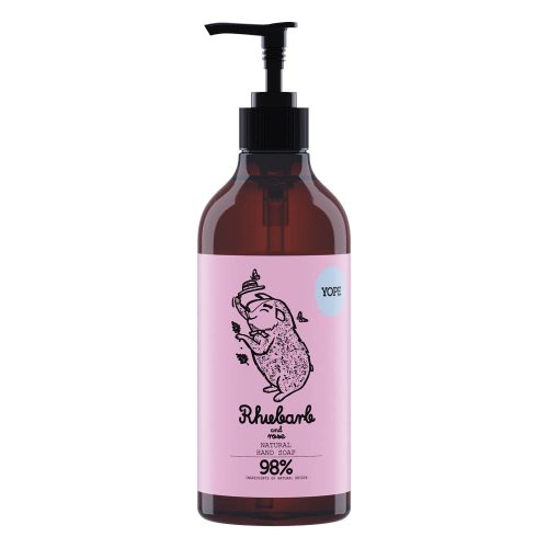 YOPE Rebarbara és rózsa természetes kézmosó szappan - 500 ml
