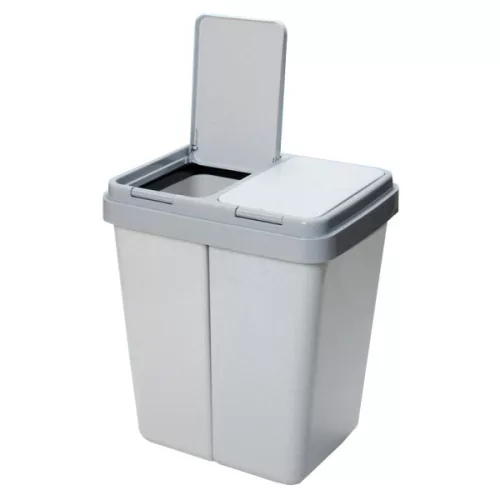 Duo Bin szelektív szemetes, 2 rekeszes hulladékgyűjtő - 2x25 L