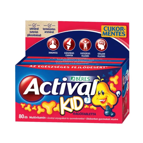 Béres Actival Kid rágótabletta - 80 db (kifutó)