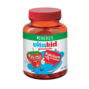   Béres VitaKid Kalcium+D3 vitamin gumivitamin, gumitabletta - 30 db