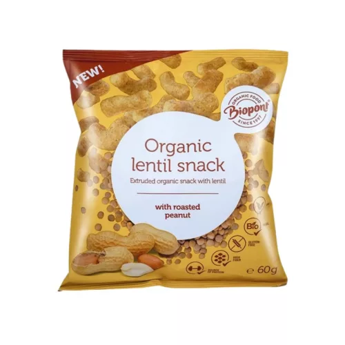 Biopont Extrudált lencse, földimogyoróval (gluténmentes), BIO - 60 g