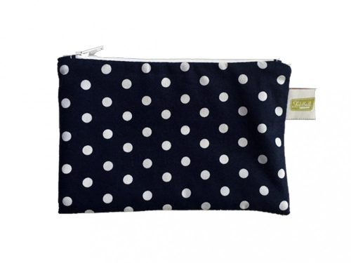 Cibi Reusable Waterproof Snack Bag - Blue with white dots