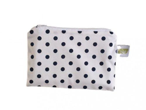 Cibi Reusable Waterproof Snack Bag – White with blue dots