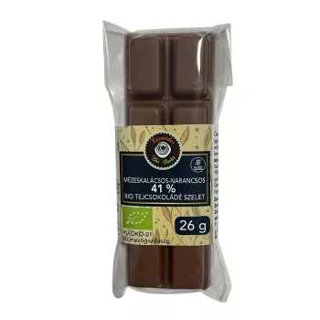   Bio Berta bio narancsos-mézeskalácsos tejcsokoládé, 41% kakaótartalommal - 26 g