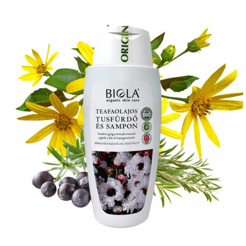 Biola Tea tree oil shower gel and shampoo - 200 ml