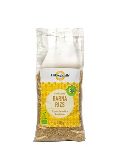 BiOrganik bio kerekszemű barna rizs - 500 g (gluténmentes)