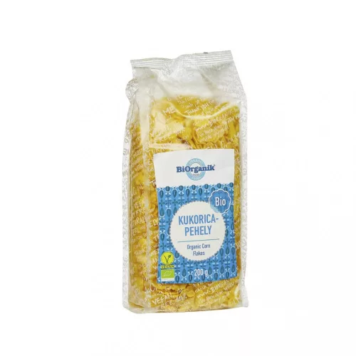 BiOrganik Bio kukoricapehely, cukormentes - 200 g (corn flakes) (kifutó)