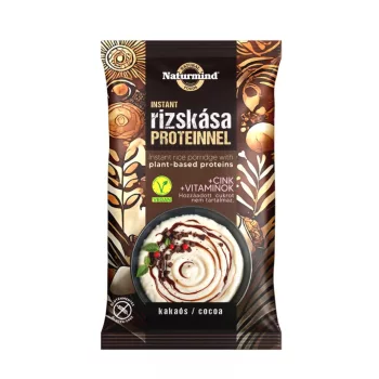   Naturmind Proteines instant rizskása - kakaós, 44 g (gluténmentes)