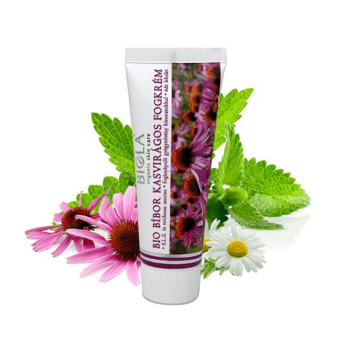 Biola Organic Toothpaste with purple coneflower
