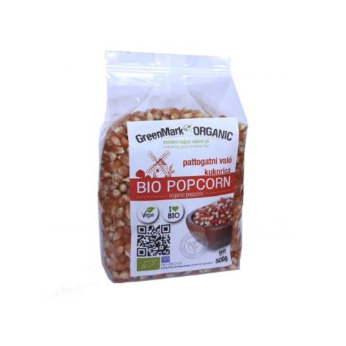 Greenmark Bio popcorn, pattogtatni való kukorica - 500 g