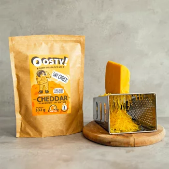   Oosty Cheddar ízű növényi alapmix - 332 g - 1kg növényi tömb elkészítéséhez