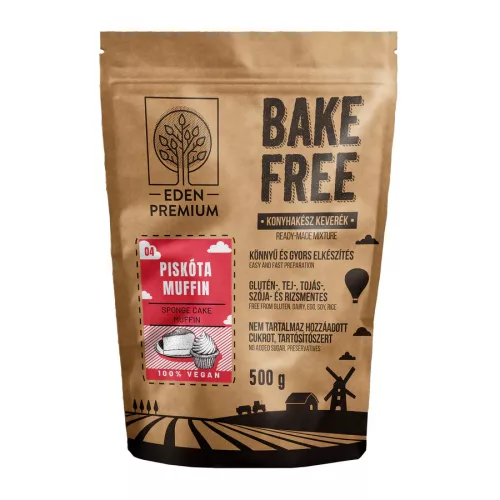 Éden Prémium Bake-Free Piskóta-Muffin lisztkeverék - 500 g (gluténmentes)