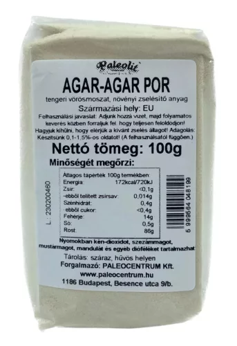 Paleolit Agar-agar por (vegán zselatin) - 100 g