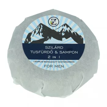   Eco-Z Szilárd 2in1 Tusfürdő és sampon tömb - FOR MEN - 85 g (kifutó)