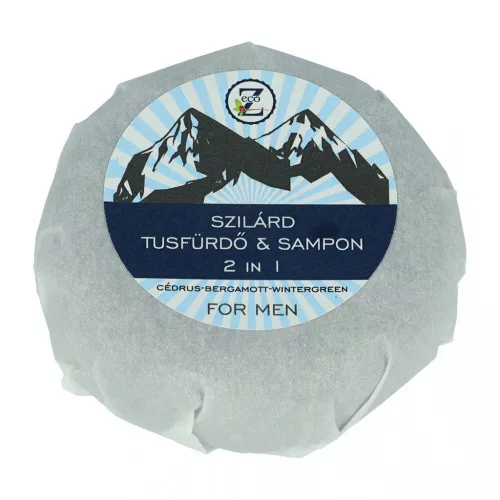 Eco-Z Szilárd 2in1 Tusfürdő és sampon tömb - FOR MEN - 85 g (kifutó)