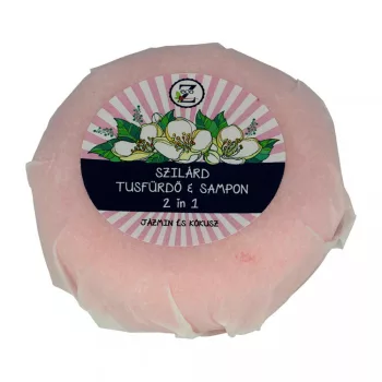   Eco-Z Szilárd 2in1 Tusfürdő és sampon tömb - jázmin - kókusz - 85 g