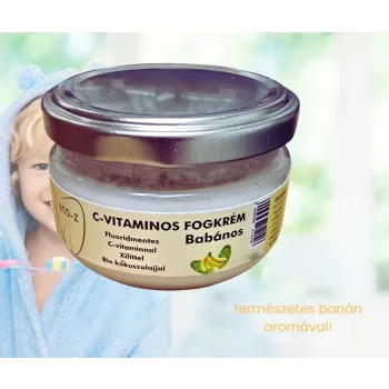   Eco-Z C-vitaminos fogkrém - banános, fluoridmentes - 75ml (kifutó)