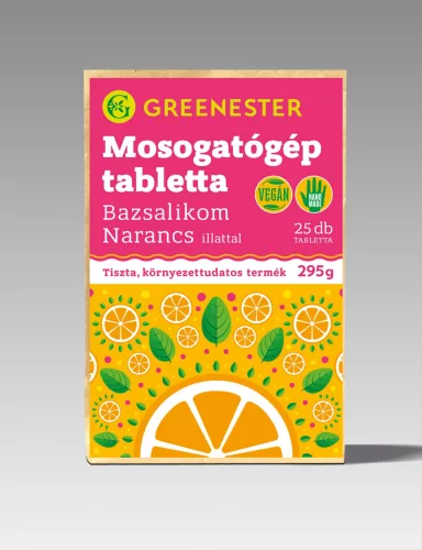 Greenester Öko mosogatógép tabletta - bazsalikom-narancs, 25 db